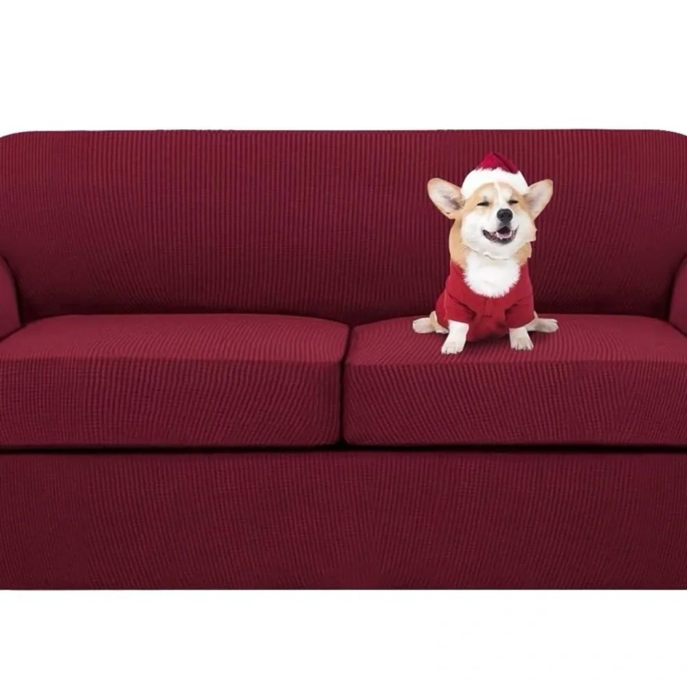 H.VERSAILTEX 3 Piece Stretch Sofa Covers for 2 Cushion Sofa